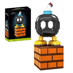 Pour <span class=keywords><strong>Lego</strong></span> MOC pour <span class=keywords><strong>Super</strong></span> <span class=keywords><strong>Mario</strong></span> Bob-omb, ensemble de blocs, jouet de construction de dessin animé, modèle en ABS pour la construction pour enfants - Product Image 1