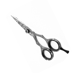 Ciseaux de coiffeur personnalisés, ciseaux de coiffure professionnels en acier inoxydable à revêtement floral - Product Image 2