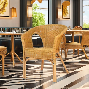 Fauteuil à bascule moderne en rotin naturel fait main, idéal pour salle à manger, salon, restaurant ou chambre – Meilleure vente - Product Image 2