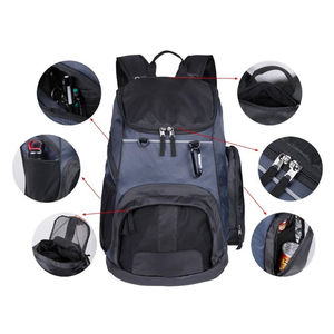Mochila de Baloncesto de Poliéster y Nailon con Soporte para Balón, Diseño de Letras, Color Personalizable, Mochila Deportiva Resistente para Entrenamiento BB-0053 - Product Image 1