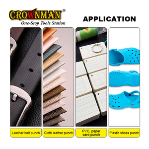 Crownman giữ công cụ 9 "<span class=keywords><strong>Pro</strong></span> ROTARY Punch đa dụng cụ cầm tay kim loại da Punch Kìm cho vòng phẳng hình bầu dục lỗ đấm - Product Image 5