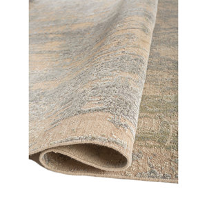 Alfombra de Lana y Seda Entropy Ivory Anudada a Mano Esh-1521, Rectangular, Abstracta, para Sala de Estar, Pasillo, para Adolescentes, para el Hogar - Product Image 2