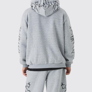 Sweat à capuche zippé et pull-over survêtements pour hommes vêtements de sport survêtement personnalisé en coton polaire survêtement avec logo personnalisé pour homme - Product Image 3