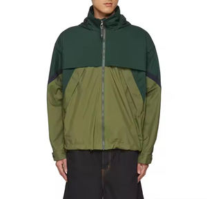 Chaqueta de lluvia cortavientos ligera con cremallera completa para hombre, ropa impermeable transpirable para exteriores personalizada para otoño, ropa impermeable de talla grande - Product Image 6