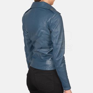 Veste en cuir légère pour femme avec col montant, écologique, respirante, tricotée, confortable et facile à porter - Product Image 3