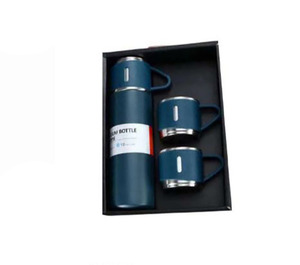Thép không gỉ chân không Flask Set 450ml + 2 ly thể thao chai Quà Tặng thiết lập trong hộp quà tặng cá nhân r Thiết kế độc đáo có thể thêm một Mặc dù - Product Image 4