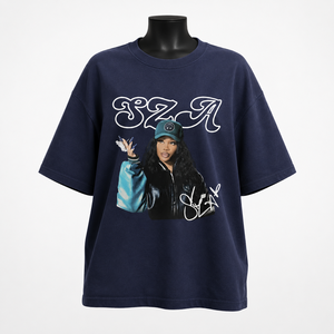 Camiseta Extra Grande para Mujer, de Algodón, Corte Holgado, Cuello Redondo, Manga Corta, con Logotipo Estampado, para Todas las Temporadas, Ropa Casual - Product Image 1