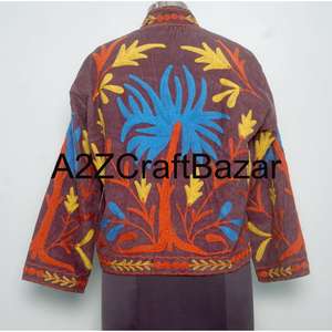 Chaquetas Cotrise Bordadas al por Mayor, Abrigo Unisex para Otoño, Chaqueta Cotrise Corta Étnica, Chaqueta con Bordado Perfecto - Product Image 5