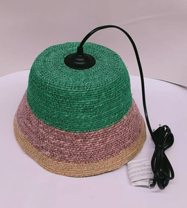 High Quality Boho Style Seagrass Straw Pendant Lampshade Eco-Friendly Rattan Hanging Light Cover for Indoor Use for Living - Product Image 1