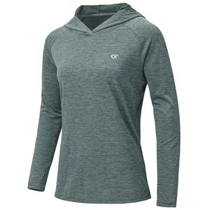 Chemises à capuche à manches longues pour femmes Protection solaire légère Pull respirant à séchage rapide pour le sport - Product Image 3