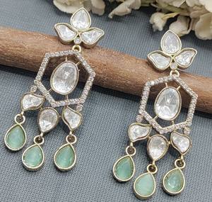 Moissanite Mehandi Pendiente Sku 2131 C1 - Product Image 2