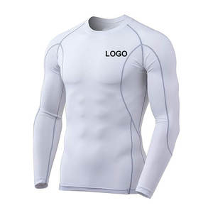 Prima artes marciales MMA BJJ Rash Guard Top de entrenamiento de manga larga para hombres con ropa de jogging de secado rápido ropa para correr al por mayor - Product Image 5