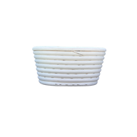 Panier de rangement en rotin blanc écologique de taille personnalisable, logo en bambou, sans danger pour les aliments, fait main, Cenvinex Vietnam, organisateur pour la maison