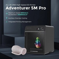 3D-принтер Flashforge Adventurer 5M Pro, высокоскоростной (600 мм/с), FDM, область печати 220*220*220 мм, автоматическое выравнивание, Wi-Fi, новый, 1 год гарантии