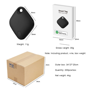 Mfi chứng nhận thông minh <span class=keywords><strong>Key</strong></span> Finder Locator Wallet GPS không khí tag Pet theo dõi thẻ nhựa PET Thiết bị theo dõi - Product Image 4