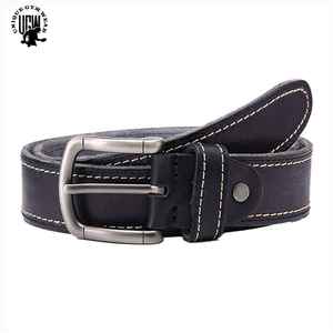 Cinturones de cuero genuino para hombres hechos en Pakistán de alta calidad con hebilla de acero - Product Image 3