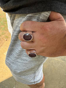 Anillo de Moda para Mujer, Chapado en Plata 925, con Rubí Rojo Genuino, Diamante Moissanita, Joyería con Piedras Preciosas Auténticas para el Dedo - Product Image 3