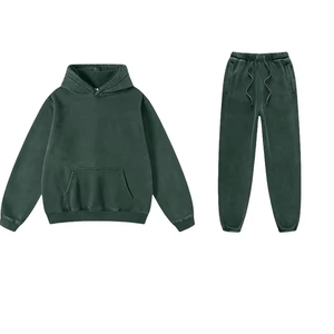 2025 Wholesale High Quality Mens Sportswear Set | <b>Plain</b> <b>Tracksuit</b> with Sweatpants & Hoodie | 2 Piece Casual Gym Sweatsuit - Product Image 6