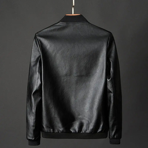 Chaqueta de cuero para hombre, chaquetas de cuero para motocicleta, chaqueta de cuero multicolor para hombre - Product Image 4