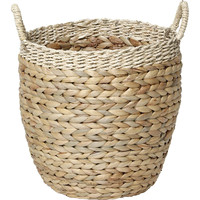 Paniers de rangement tissés naturels Galaximex Boho avec poignées amovibles |   Décoration d'intérieur en jonc de mer naturel du Vietnam, tailles D30-D40cm, précision