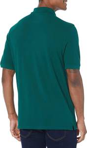 Polo de poliéster 100% de alta calidad para hombre, Jersey de manga corta, transpirable, teñido liso, botón bordado, decoración sólida - Product Image 5
