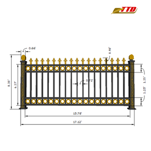 Proveedor de Vietnam de cercas metálicas decorativas y paneles de cercas agrícolas hechos de hierro Local para uso en exteriores de larga duración - Product Image 6