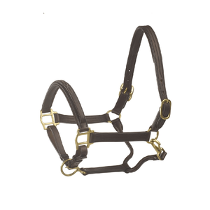 Custom Designed Logo Horse Halter Wide Square Raised <b>Padded</b> Fancy-Stitched Leather Halter <b>Smart</b> Horse Equipment - Product Image 1