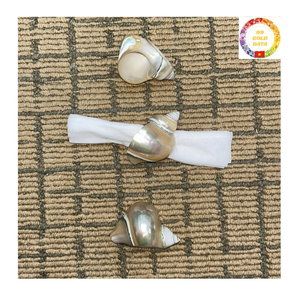 Anillo de Servilleta de Concha Marina Hecho a Mano de Lujo, Diseño de Concha Turbo Vietnamita, Ideal para Mesas de Boda Elegantes y Decoración con Temática Marina - Product Image 4