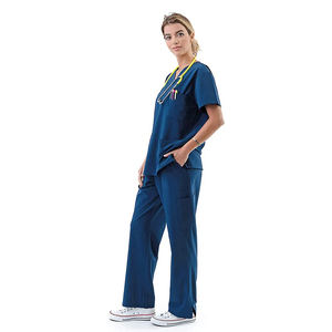 2023 haute qualité hôpital gommages mode uniformes médicaux Spandex Stretch soins infirmiers gommages haute qualité médecin en gros - Product Image 5
