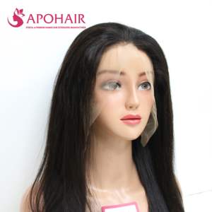 Vente en gros de haute qualité 13x6 perruque frontale droite couleur noire Remy extensions de cheveux vietnamiens - Product Image 5