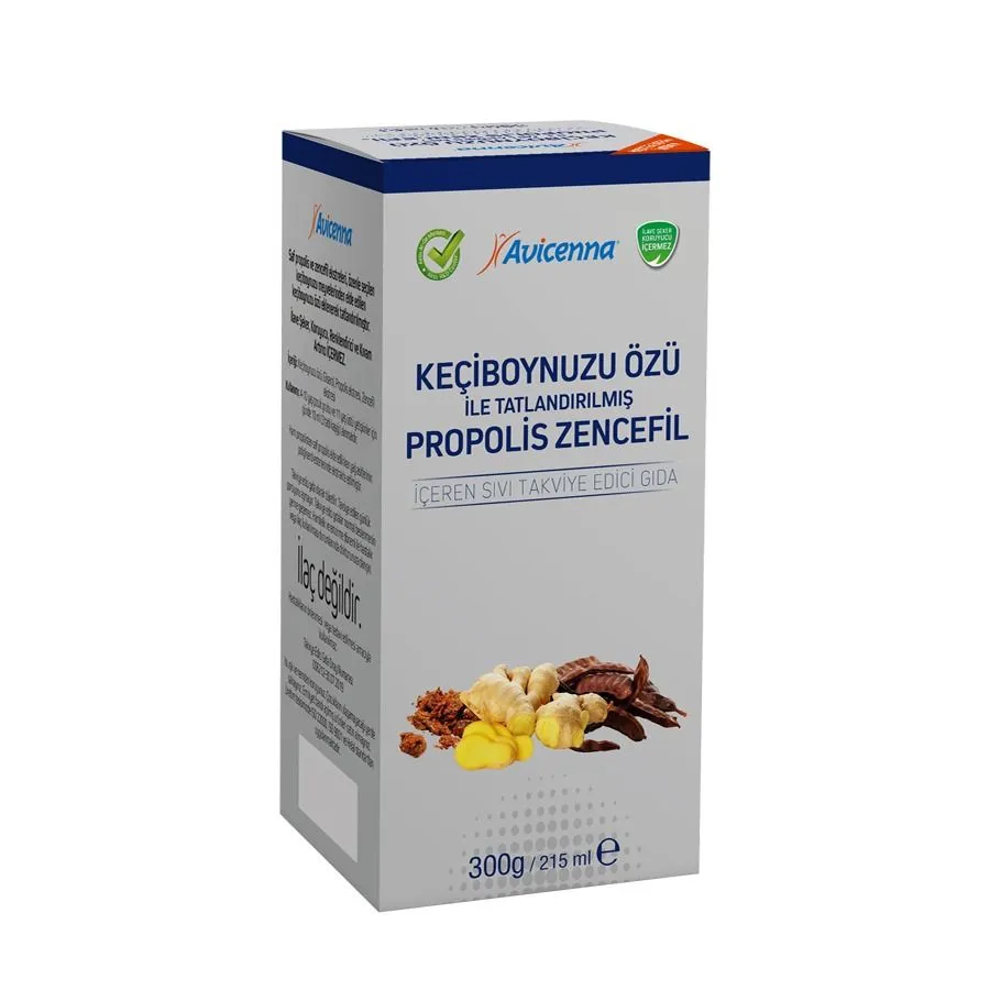 Propolis zencefil Carob özü fromTurkey doğal sağlık takviyeleri ürünleri kaliteli Avicenna ile tatlandırıldı