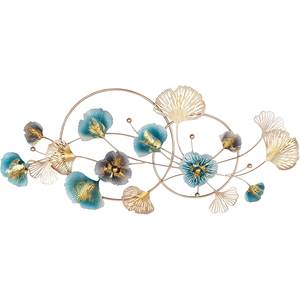 Fabriqué à la main en métal feuille de gingko mur Arts paysage bureau maison salon chambre décoration intérieure montage mural artisanat cadre - Product Image 1