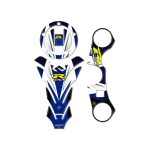 Adesivi Protettivi 3D Blu Compatibili con Suzuki GSX-R 600-750 2006-16 - Product Image 1