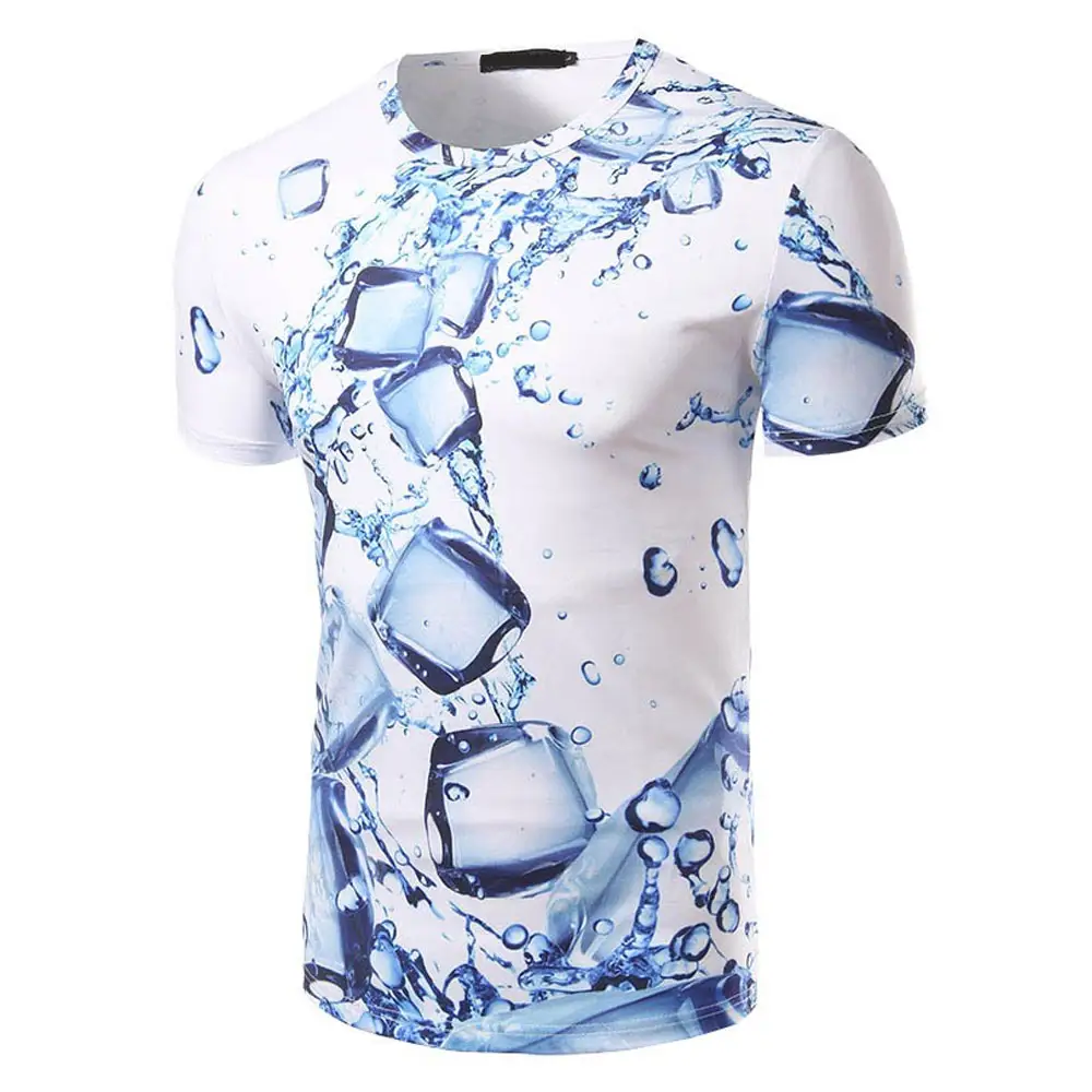 All Over Print Sublimation T Shirt Hot Sale Amazon Men's Printed T-shirt Black T Shirt For Men