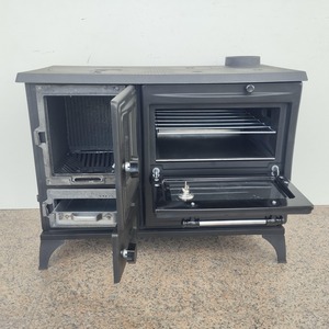 Estufa de Leña Contemporánea Ecológica de Aluminio con Horno para Uso en Villas, Cocina y Calefacción en Una Sola Unidad - Product Image 2