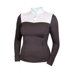 Camiseta Interior Ecuestre de Poliéster y Spandex, Cómoda, Multifuncional, con Cierre, Cuello Elegante, Fácil Ventilación, Ajuste para Entrenamiento - Product Image 3