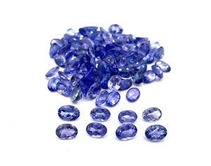 Pierres précieuses en vrac calibrées à facettes ovales en tanzanite naturelle pour la fabrication de bijoux Toutes les tailles calibrées sont disponibles - Product Image 4
