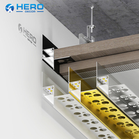 Profilé d'Extrusion en Aluminium pour Bande LED Montée en Surface de Haute Qualité, Canal Aluminium LED Hero Metal pour Bord de Plafond et Nez de Marche