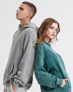 Heavyweight 420gsm 100% algodón Custom Streetwear Sudadera con capucha de gran tamaño Vintage Wash Sudadera con capucha para hombre - Product Image 6