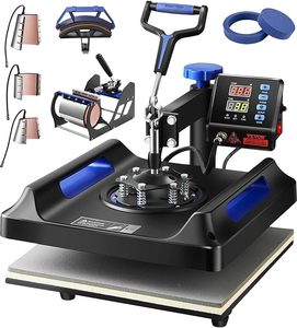 Machine de presse à chaud 8 en 1 pouces, machine de presse à chemises Swing Away-presse numérique professionnelle pour t-shirt à transfert de chaleur - Product Image 1