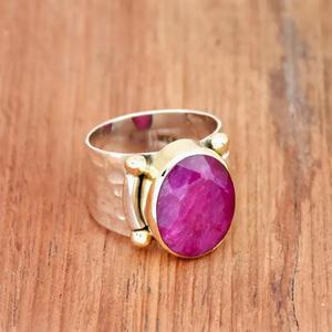 แหวนทับทิมแหวนเงิน925ใหญ่เป็นของขวัญ - Product Image 3