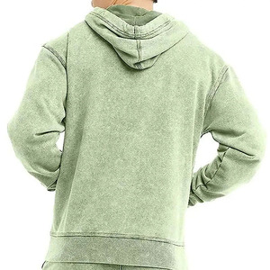 Wholesale Vintage Distressed Oversized Men's Heavyweight 550Gsm French Fleece Acid <b>Wash</b> Hoodie Quick Dry Breathable Features - Product Image 2