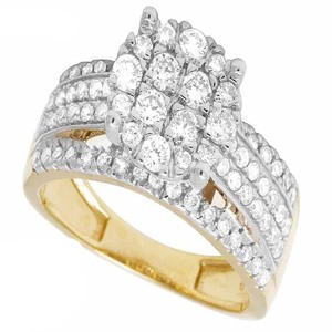 925 <b>Silver</b> Wide Band 1.8 CT Moissanite Diamond Wedding <b>Ring</b> for Women Iced Out <b>Statement</b> Jewelry Engagement Party Gift India - Product Image 1