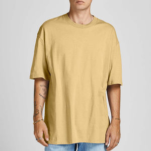 Half Sleeve Oversized Tshirt for <b>Men</b> Round Neck <b>Longline</b> Drop Shoulder <b>T</b> <b>Shirts</b> - Product Image 1