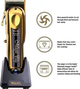 Bán hàng mới cho WAHL-Clip ma thuật không dây 5 sao Chuyên Nghiệp W/Stand-phiên bản vàng giới hạn-mới