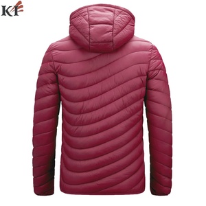 KEVEN IMPEX <b>Men's</b> Thick Puffer Jacket Wool Shell Cotton Lining Waterproof Breathable Reversible Eco-Friendly Winter Stand Collar - Product Image 4