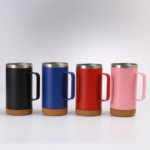 12oz 20oz BPA 무료 스테인레스 스틸 진공 열 컵 로고가있는 빈 커피 컵 코르크베이스 바닥이있는 텀블러 컵 머그 - Product Image 2