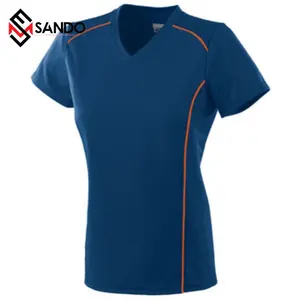 เสื้อยืดกีฬาไนลอนสำหรับทุกเพศเสื้อยืดแขนสั้นคอสำหรับเล่นยิมยิมยิมแบบสลิมฟิตสำหรับผู้หญิงสำหรับกีฬากลางแจ้งผดผื่นยาม - Product Image 1