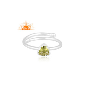 Anillo apilable de piedras preciosas de peridoto Natural de plata de ley fina, joyería personalizada para mujer, regalo para ella - Product Image 3