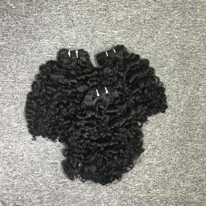 Superventas 1B Color birmano rizado 100% vietnamita virgen extensiones de cabello crudo máquina doble trama 100g paquete - Product Image 2